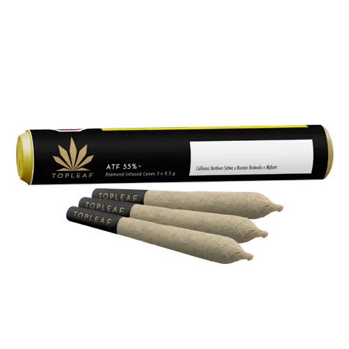Product image of ATF 55%+ Diamond Infused Cones - Top Leaf - Infused Joints