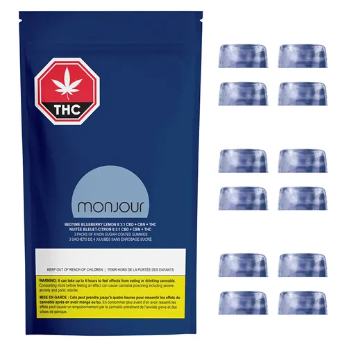 CBN Bedtime Blueberry Lemon 1:8:3 Multi Pack - Monjour Bare - Gummies