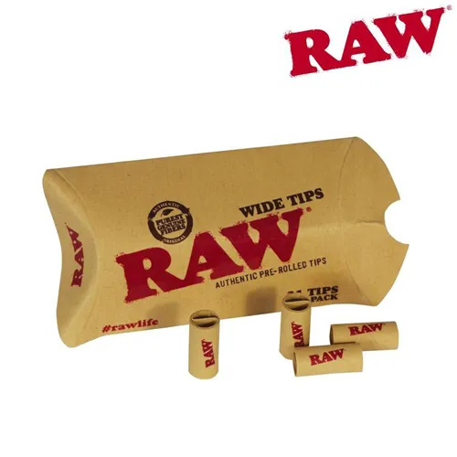 RAW, Pre-Rolled Unbleached Rolling Tips