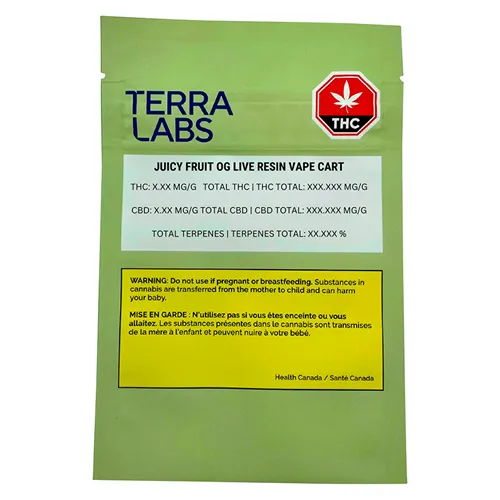 Juicy Fruit OG Pure Live Resin - Terra Labs - Live Resin 510 Cartridge