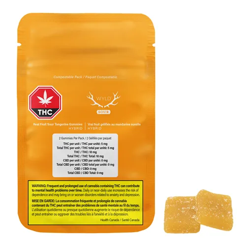 Product image of Real Fruit Sour Tangerine - Wyld - Gummies