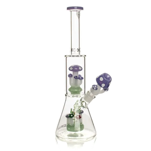 Product image of Red Eye Glass, 12" Amanita Dual Chamber Beaker Base Water Pipe