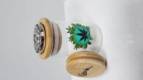 Product image of Genie, Grinder Stash Jar w/ Wooden Lid