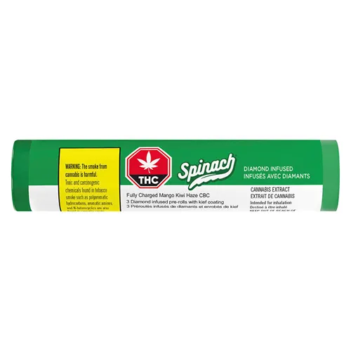 Fully Charged Mango Kiwi Haze CBC - Spinach - Infused Joints