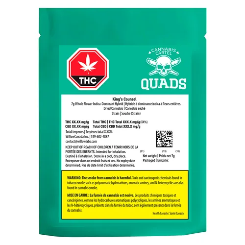 King's Counsel - Cannabis Cartel QUADS - Dried Flower