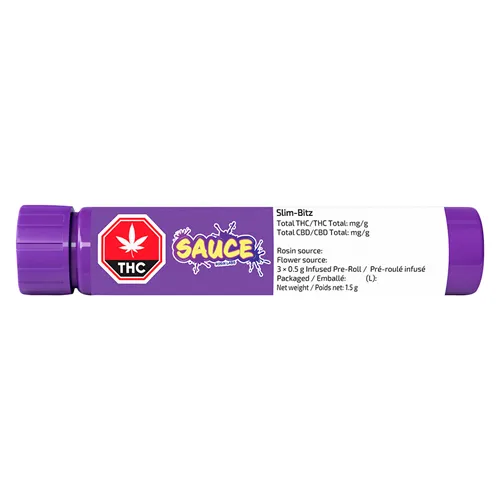 Sauce Slim-Bitz Live Rosin Infused - Sauce Rosin Labs - Infused Joints