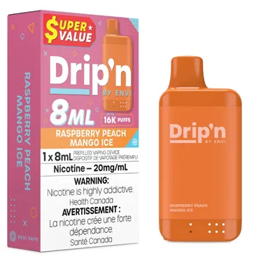Product image of Raspberry Peach Mango Ice - Drip'n Envi - Disposable