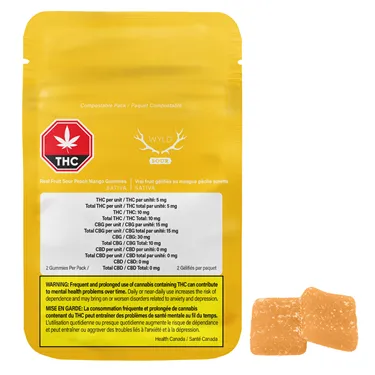 Real Fruit Sour Peach Mango 3:1 CBG:THC | 10x10mg