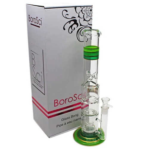 Product image of Borosci, 16" Double Inversion to Turbine Perc Glass Bong