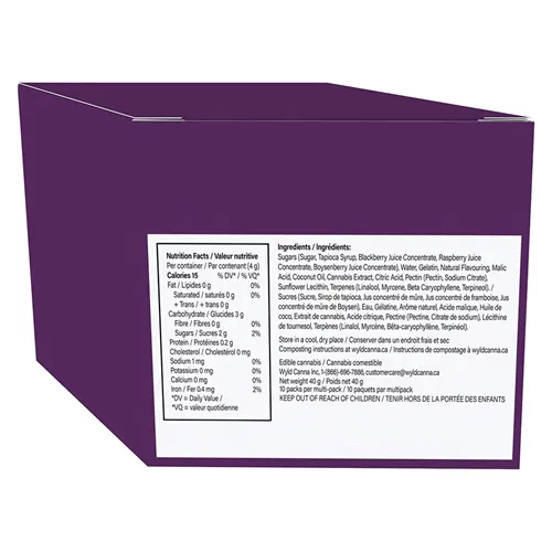 Real Fruit Boysenberry 2:1:1 CBD:THC:CBN Multipack - Wyld - Gummies