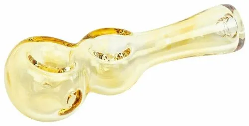 Red Eye Glass, 4.5" Twice Baked 2 Bowl Hand Pipe