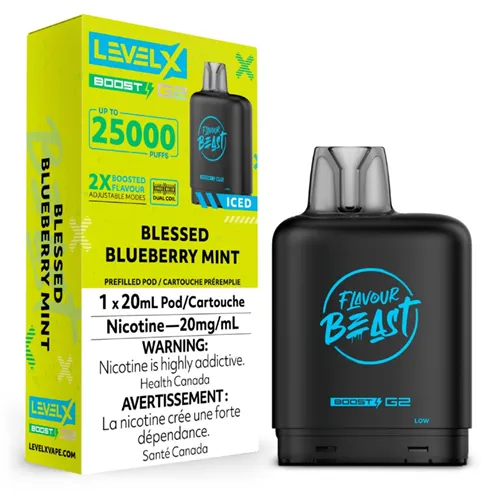 Product image of Bless Blueberry Mint - Flavour Beast x Level X G2 Boost - Pod
