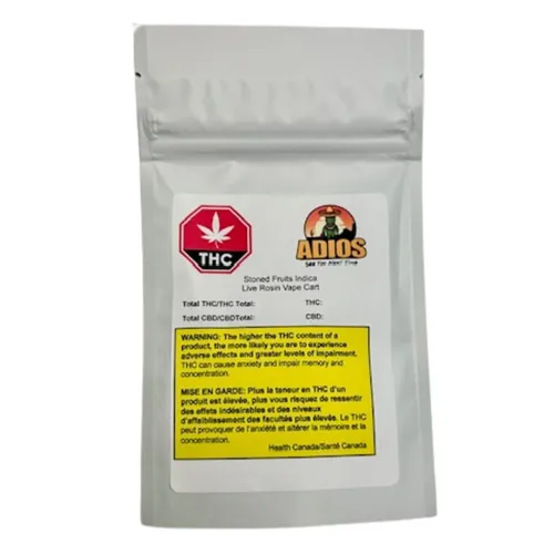 Product image of Stoned Fruit Live Rosin - Adios - 510 Cartridges
