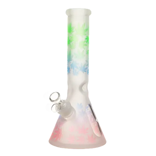 Product image of Arsenal, 12" 7mm Faded Leaf Glass Bong w/ Gift Box