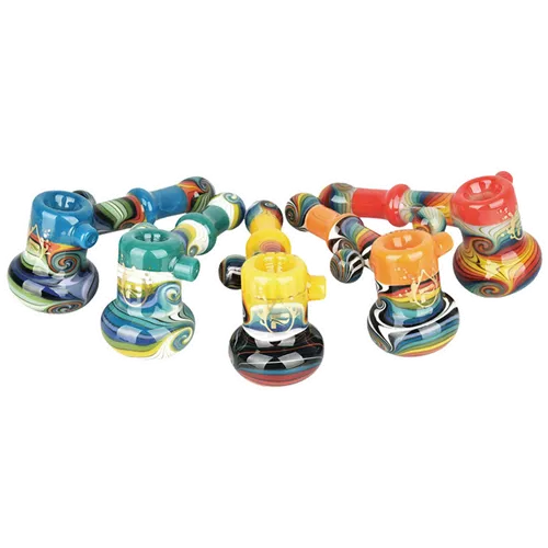 Product image of 5.25" Atomic Wavelength Wig Wag Hammer Bubbler Marble