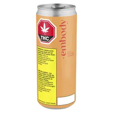 Product image of Peach + Ginger White Sparkling Tea - Embody - THC & CBD Drinks