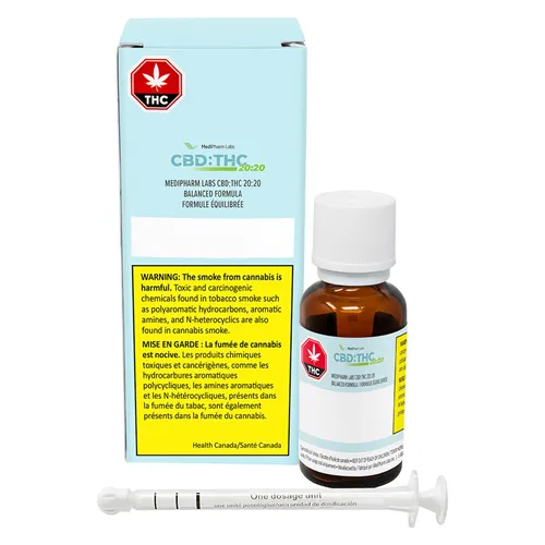 Product image of CBD:THC 20:20 Balanced Formula - MediPharm Labs - Ingestible Oil