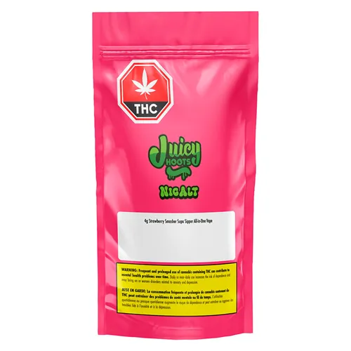 Strawberry Smasher 1500 Puff Vape - Juicy Hoots Super Sippers - Disposables