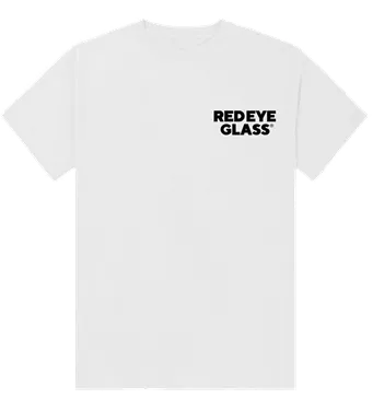 Product image of Red Eye Glass, 'Good Times' White T-Shirt