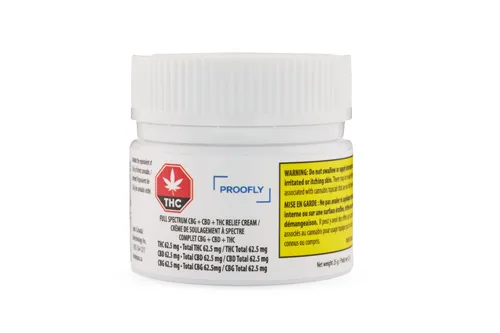 Full Spectrum CBG + CBD + THC Relief Cream - Proofly - Topicals