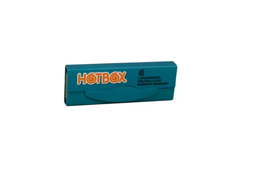 Product image of Hotbox, Unbleached Teal Rolling Papers w/ Tips