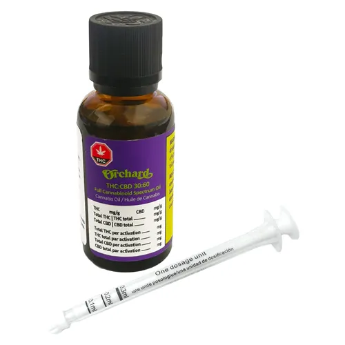 THC:CBD 30:60 Full Cannabinoid Spectrum Oil 990mg THC, 1675mg CBD