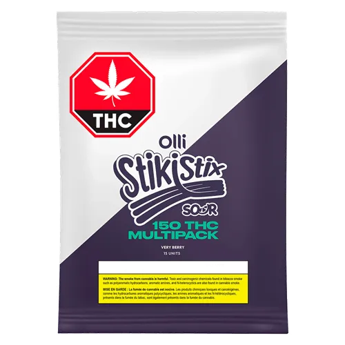 150 THC Multipack Very Berry - Olli StikiStix - Gummies