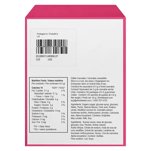 Red Apple Peach MAX10 Party Pack - Shred'ems - Gummies