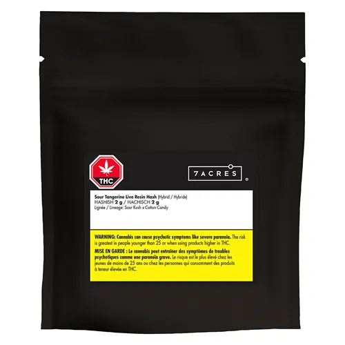 Sour Tangerine Live Resin Hash - 7Acres - Hash