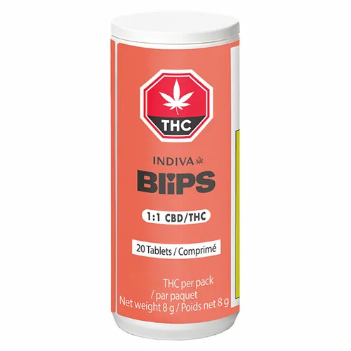1:1 CBD/THC Tablets - Indiva Blips - Edible Extracts