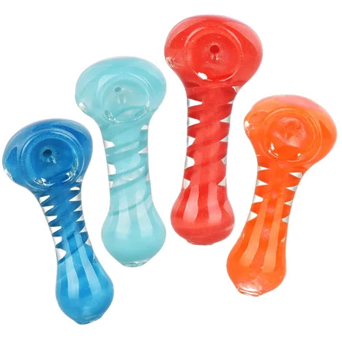 Product image of 3" Simple Twist Up Glass Spoon Pipe