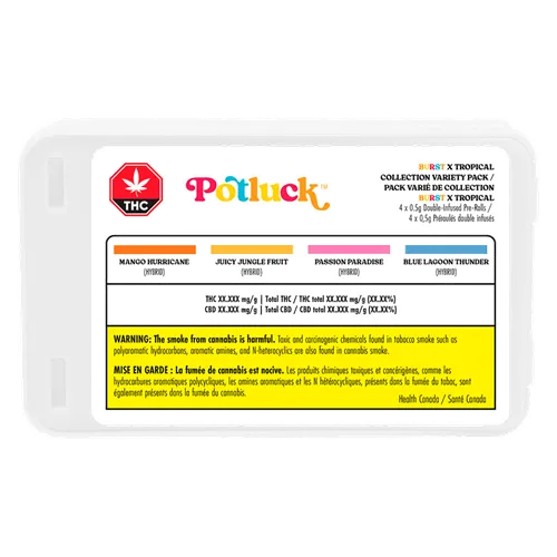 Tropical Burst Collection Variety Infused - Potluck - Variety Infused Pre-Rolled