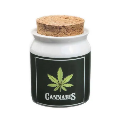 Product image of Cannabis Cork Ceramic Stash Jar