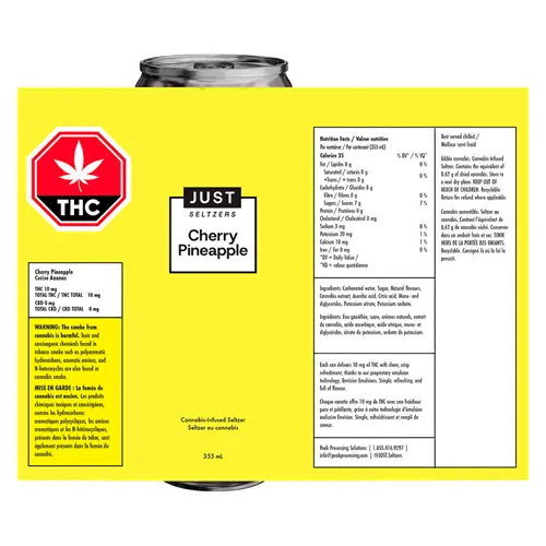 Product image of Cherry Pineapple - JUST Seltzers - THC Drinks