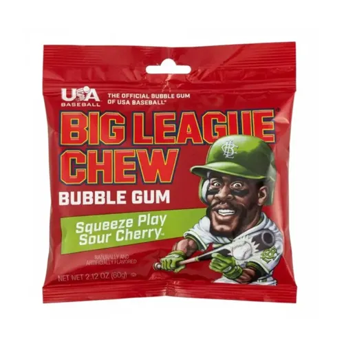 Product image of Big League Chew, Bubble Gum, Squeeze Play Sour Cherry