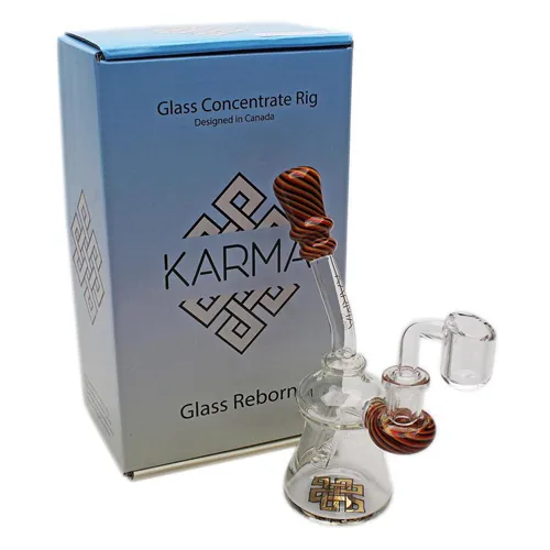Product image of Karma, Bent Neck Reversal Glass Rig with Banger