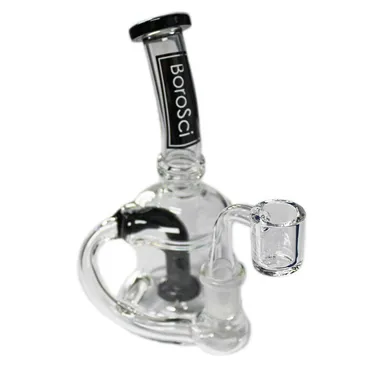 Product image of Borosci, 6" Circ Recycler Glass Concentrate Rig with Banger