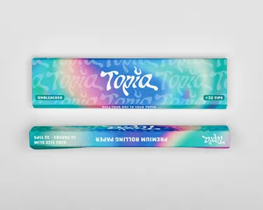 Product image of Topia, Unbleached Rolling Papers w/ Tips