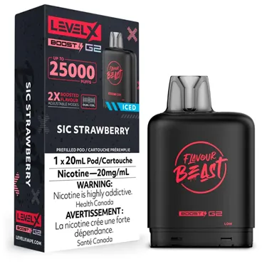 Product image of Sic Strawberry Iced - Flavour Beast x Level X G2 Boost - Pod