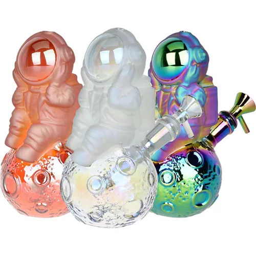 Product image of 6.75" Space Man on the Moon Glass Water Pipe