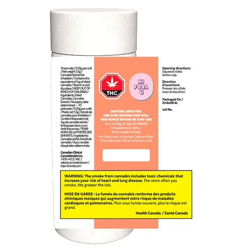 Anytime Smooths CBD Kief Infused - HiFeelU - Infused Joints