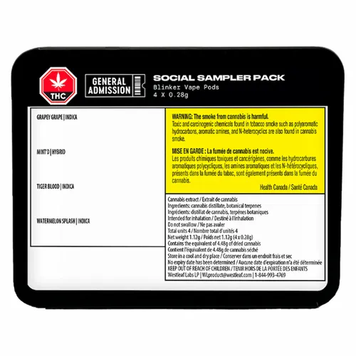 Social Sampler Pack - General Admission - Closed Loop Pods