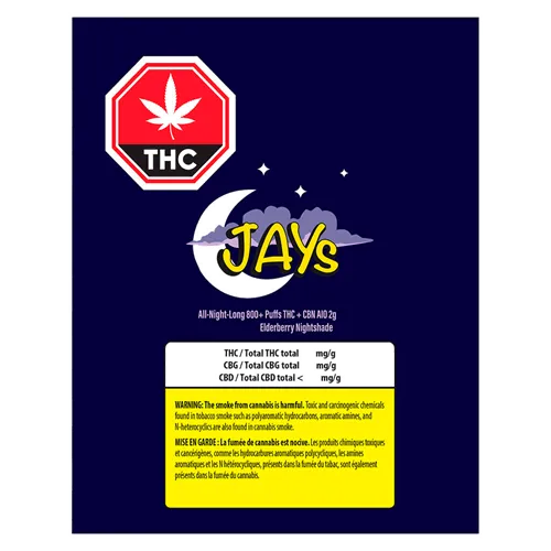 All-night-long 800+ Puffs THC + CBN Aio - Jays - Disposables