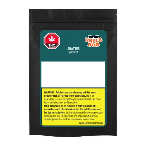 Product image of Indica Shatter - Uncle Bob - Shatter