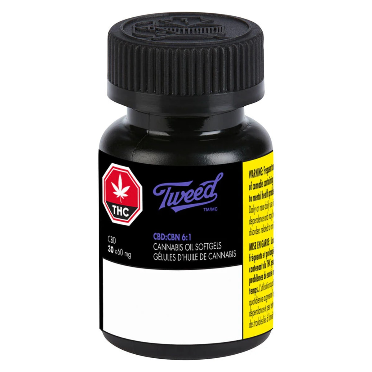 Tweed CBD:CBN 6:1 Softgels 1800mg/unit CBD - Delta 9