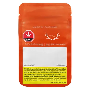 Product image of Real Fruit Blood Orange 1:1 THC:CBC - Wyld - Gummies
