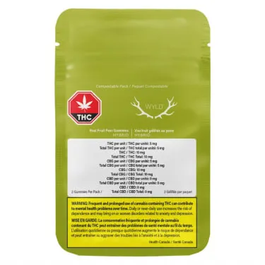 Product image of Wyld - Real Fruit Pear CBG:THC 1:1 - Gummies