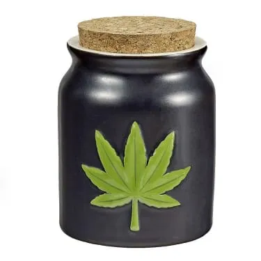 Product image of MQD - Embossed Leaf Stash Jar