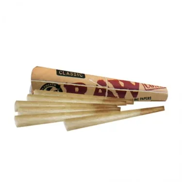 Product image of Raw 1 1/4 Classic Pre-Rolled Cones - 6 pack