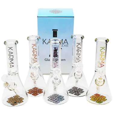 Product image of Karma Glass - 9" Skinny Glass Beaker w/ Straight Base